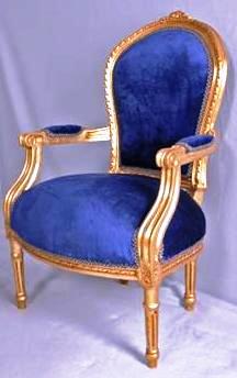 French Louis XVI Style Gold Leaf Arm Chairs - a Set of 6